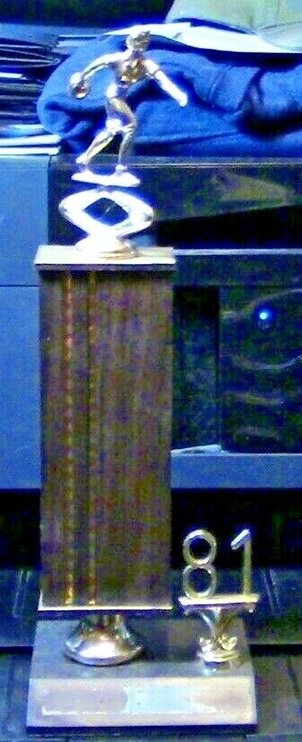 Bowling Trophy (Ready for a new engraving plate) 12" Tall