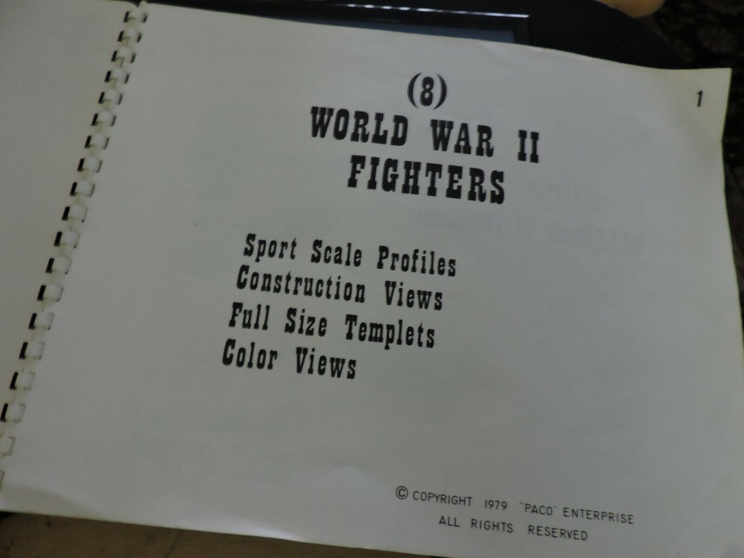 WORLD WAR II FIGHTERS; SPORT SCALE PROFILE, CONSTRUCTION VIEWS, FULL SIZE TEMPLE