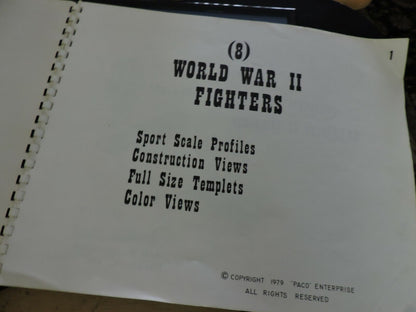 WORLD WAR II FIGHTERS; SPORT SCALE PROFILE, CONSTRUCTION VIEWS, FULL SIZE TEMPLE