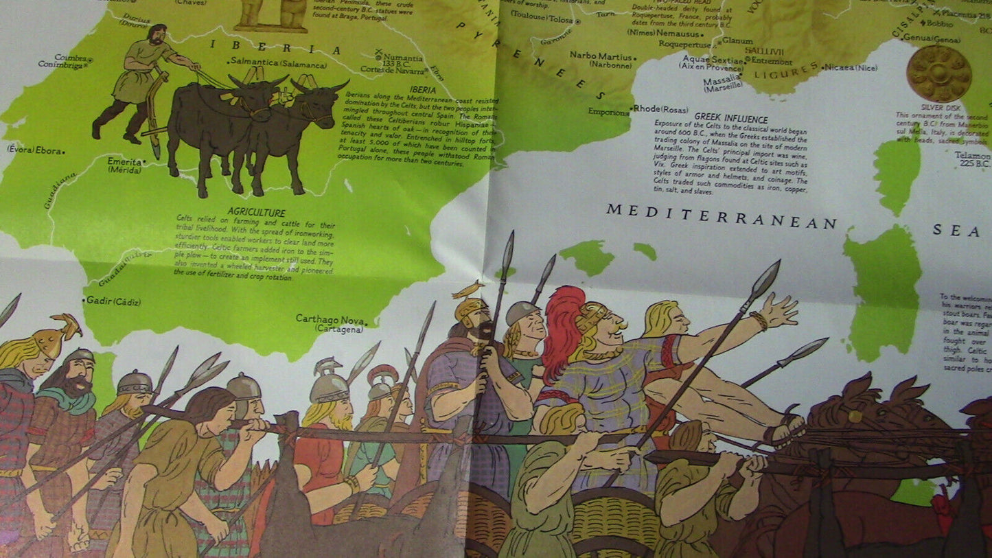 The National Geographic Magazine Map of Europe & Celtic Europe 1977