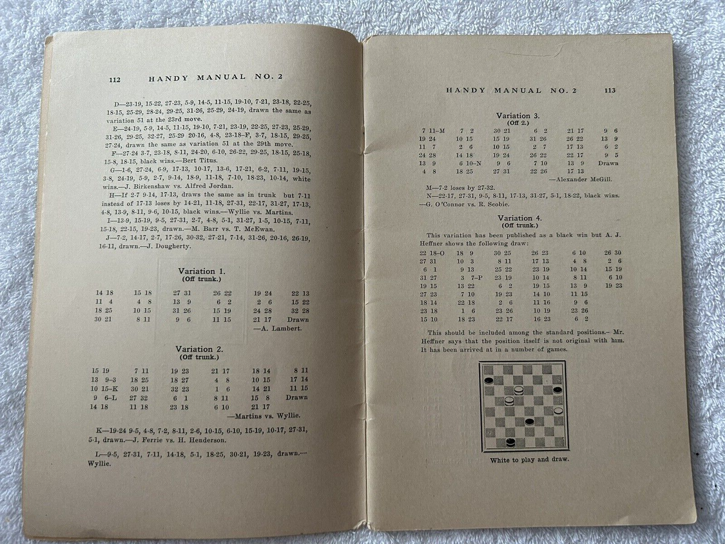 SWITCHER--CHECKERS HANDY MANUAL NO 2 BY P.H. KETCHUM PART 3 1927