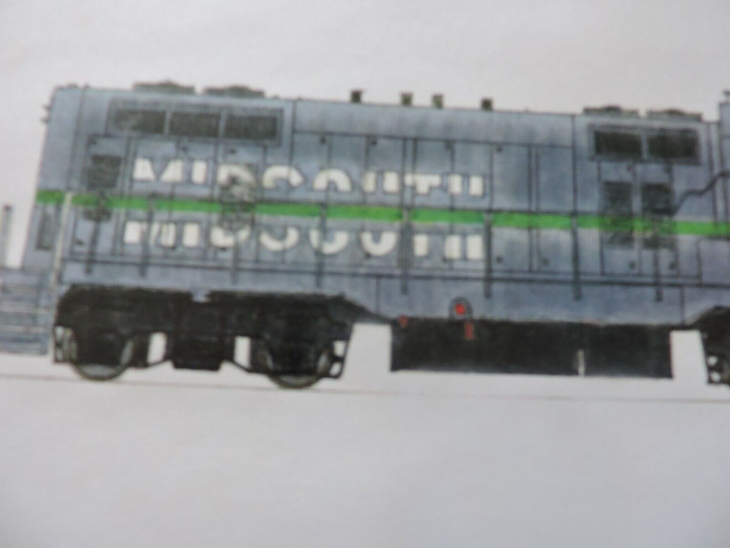 MID SOUTH TRAIN  ENGINE SIGNED & NUMBERED  PRINT 14X8.5 INCHES