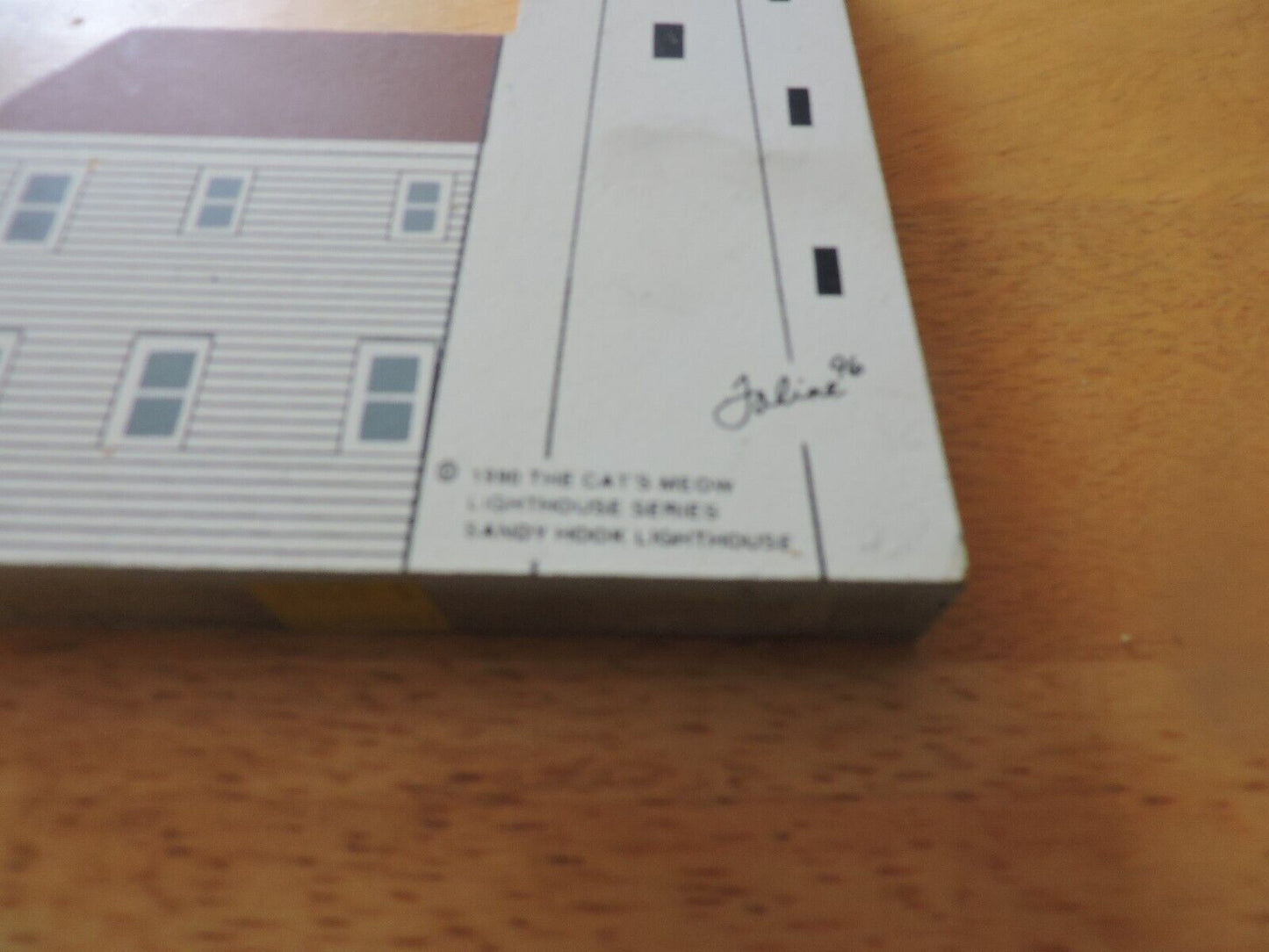 1990 THE CAT'S MEOW LIGHTHOUSE SERIES :"SANDY HOOK LIGHTHOUSE" 4.75X6.5X.75 INCH
