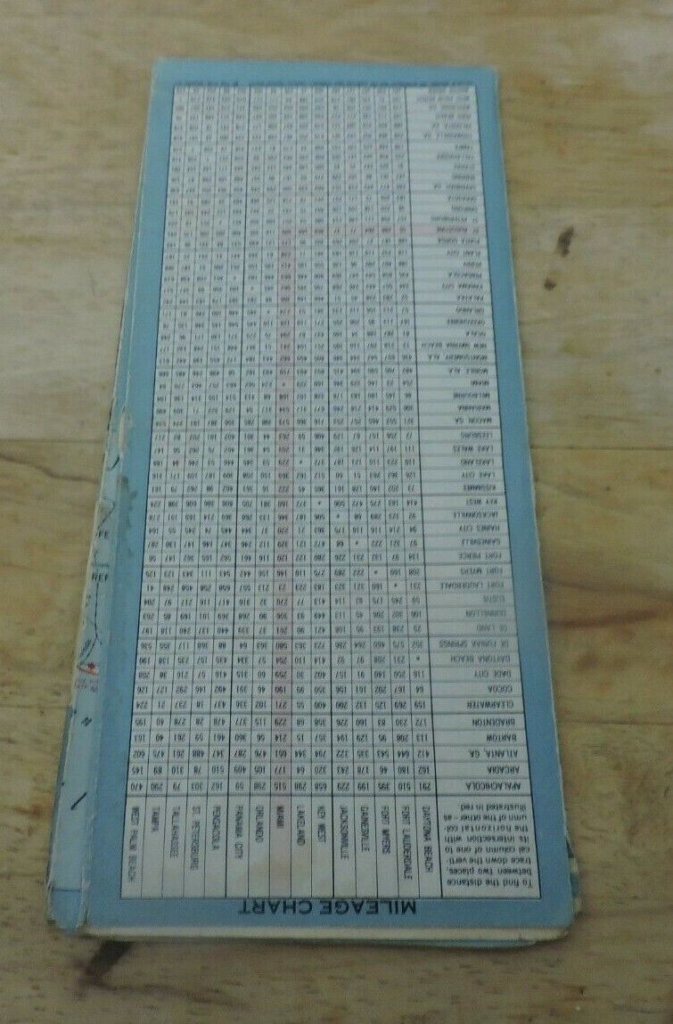 Florida State Road Map Standard Oil Company no date