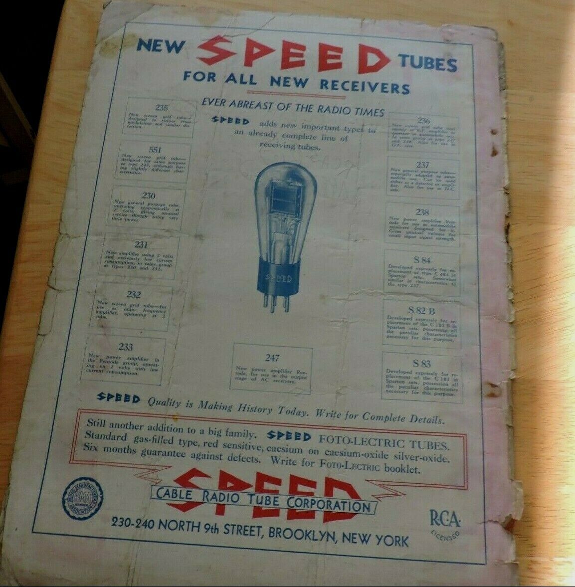 RADIO CRAFT MAGAZINE OCTOBER 1934--COVER ONLY