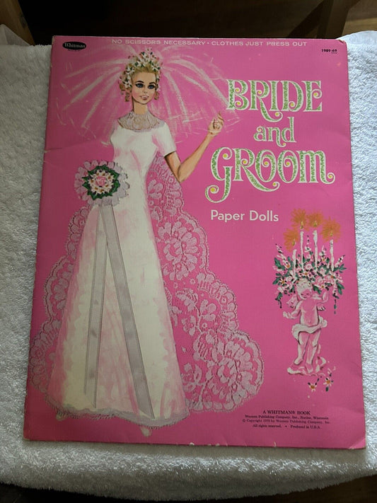WHITMAN BRIDE AND GROOM PAPER DOLLS 1970