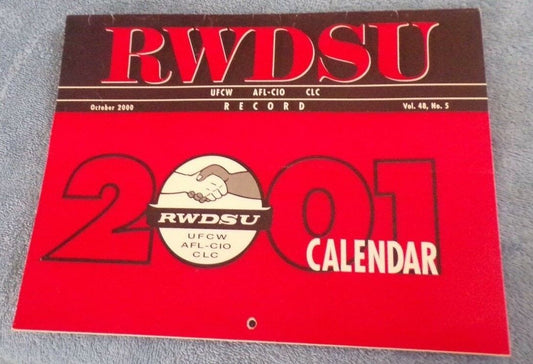 TWA Memorabilia: RWDSU Union Calendar 2001