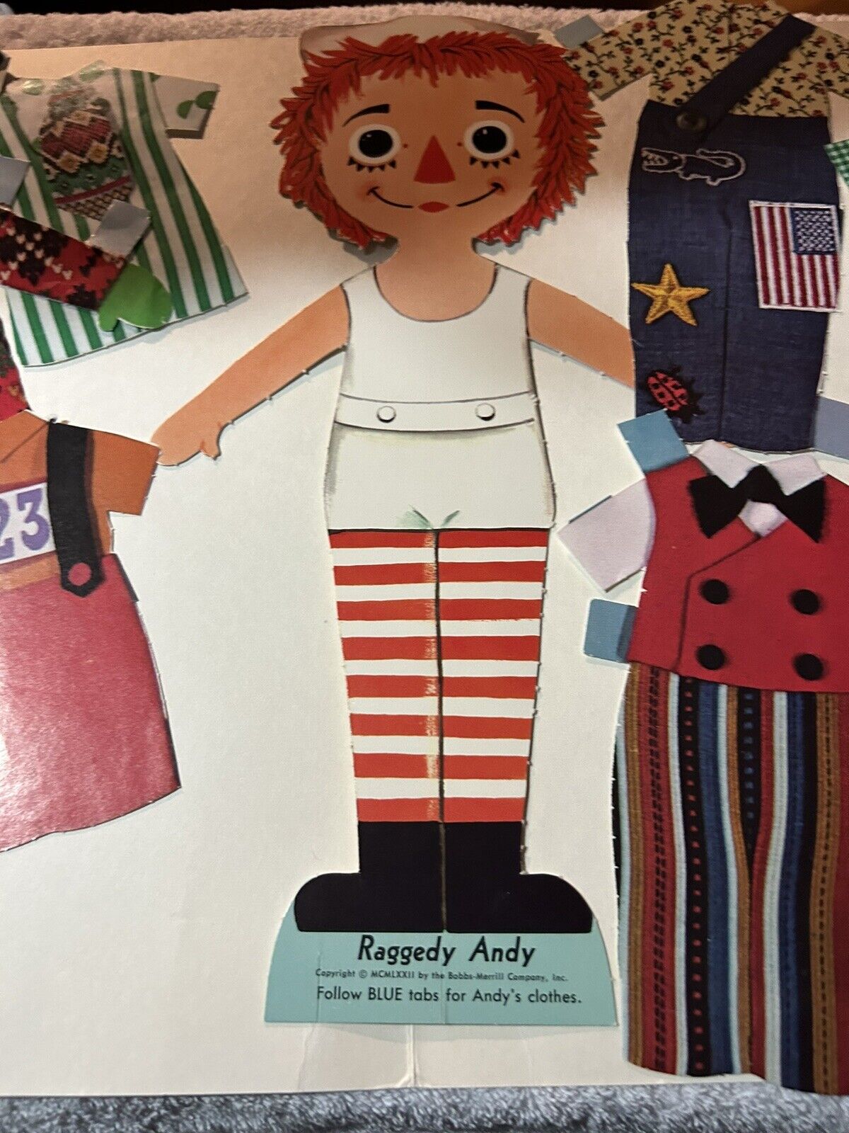WHITMAN RAGGEDY ANN AND ANDY LOLLIPOP FASHIONS FOR PAPER DOLLS 1972