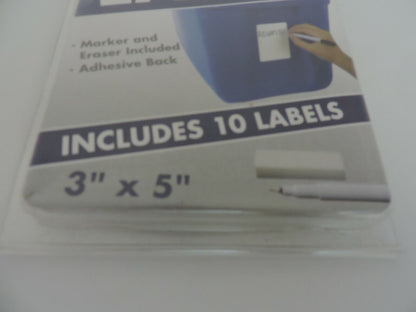 ERASABLE LABELS--10 LABELS--3X5 INCH