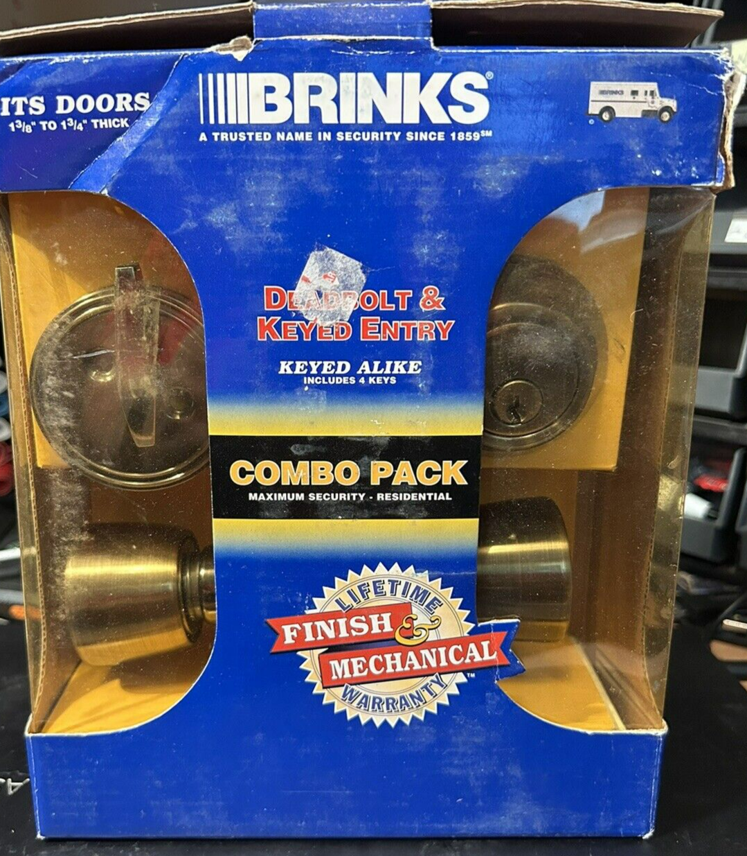 Brinks Deadbolt & Keyed Entry Combo Pack (Keyed Alike)