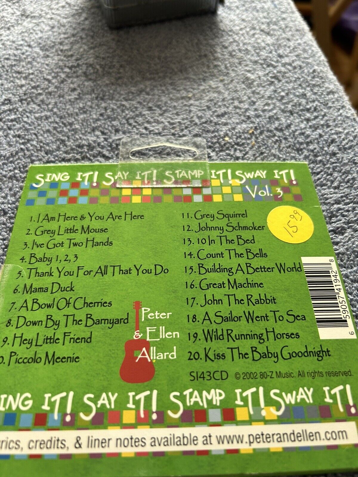 SING IT! SAY IT! STAMP IT! SWAY IT!  VOLUME 3 PETER & ELLEN ALLARD 2002