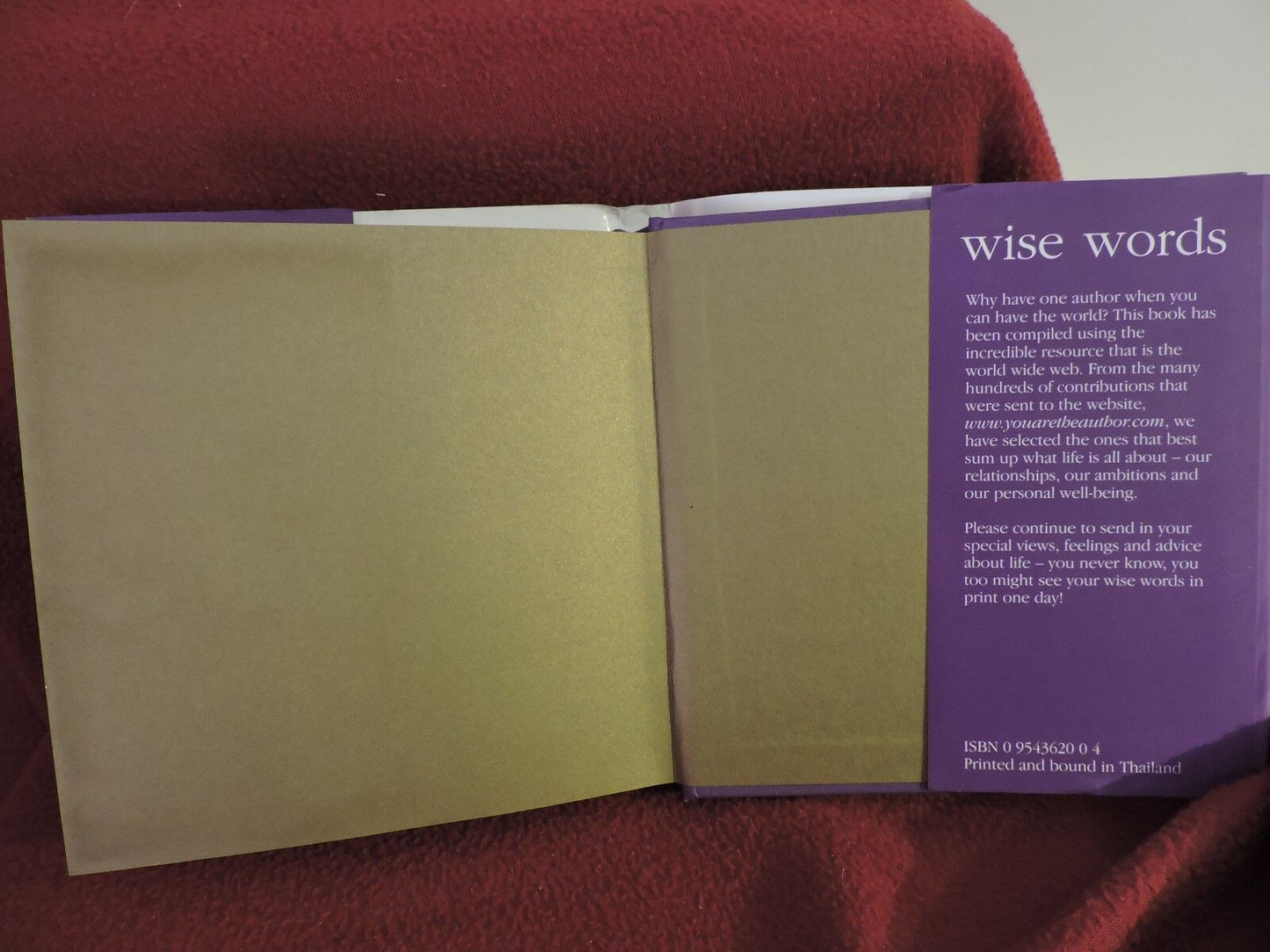 2002 WISE WORDS inspiring lessons about life Book by www.youaretheauthor.com