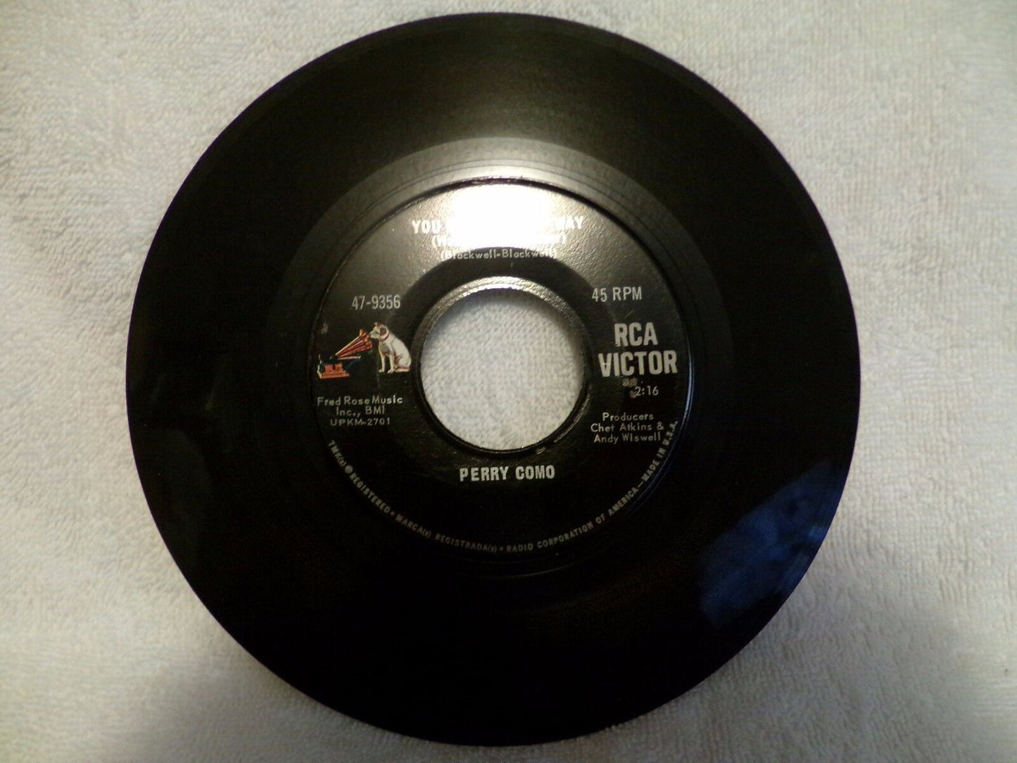 Perry Como Sings: You Made It That Way & What Love is Made of Vinyl Record 45RPM