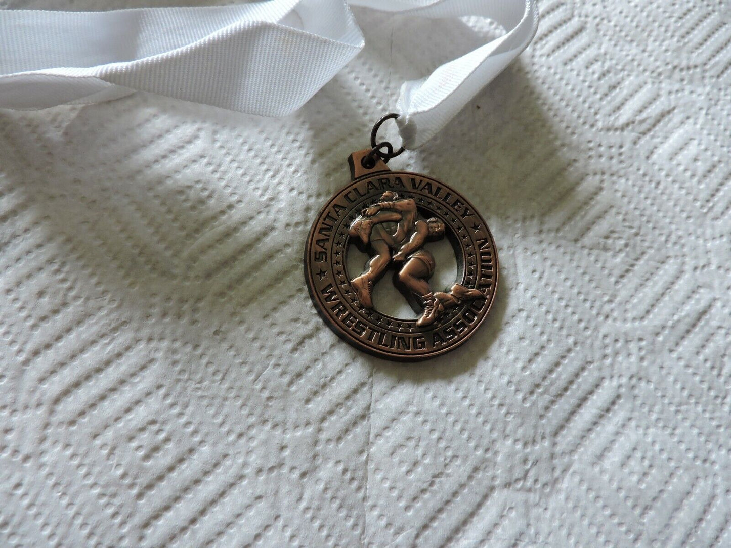 SANTA CLARA VALLEY WESTLING ASSSOCIATION- WITH WHITE RIBBON 2 INCH ROUND