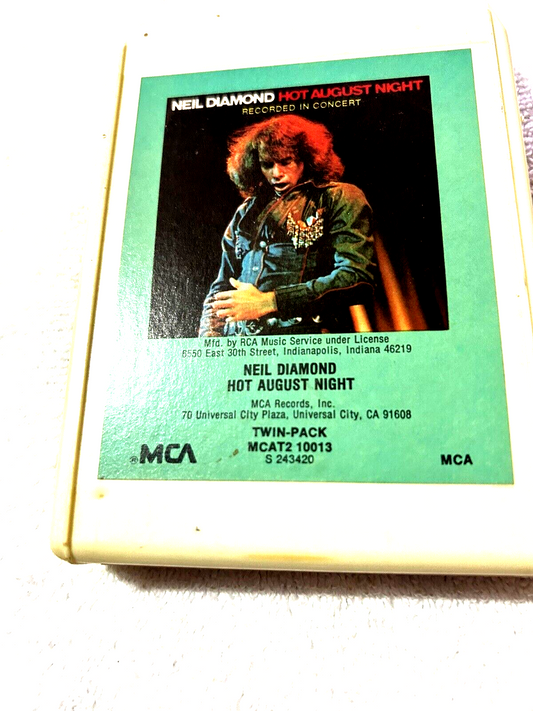 8 TRACK TAPE:  Neil Diamond Hot August Night  1972 MCA