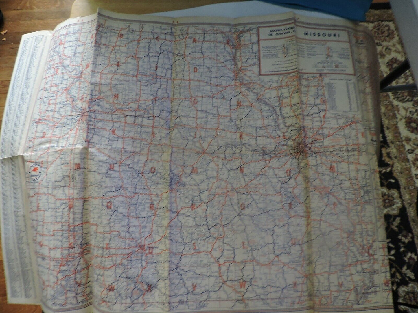 MIRACLE FOLD ROAD MAP OF  MISSOURI  (MOBIL)
