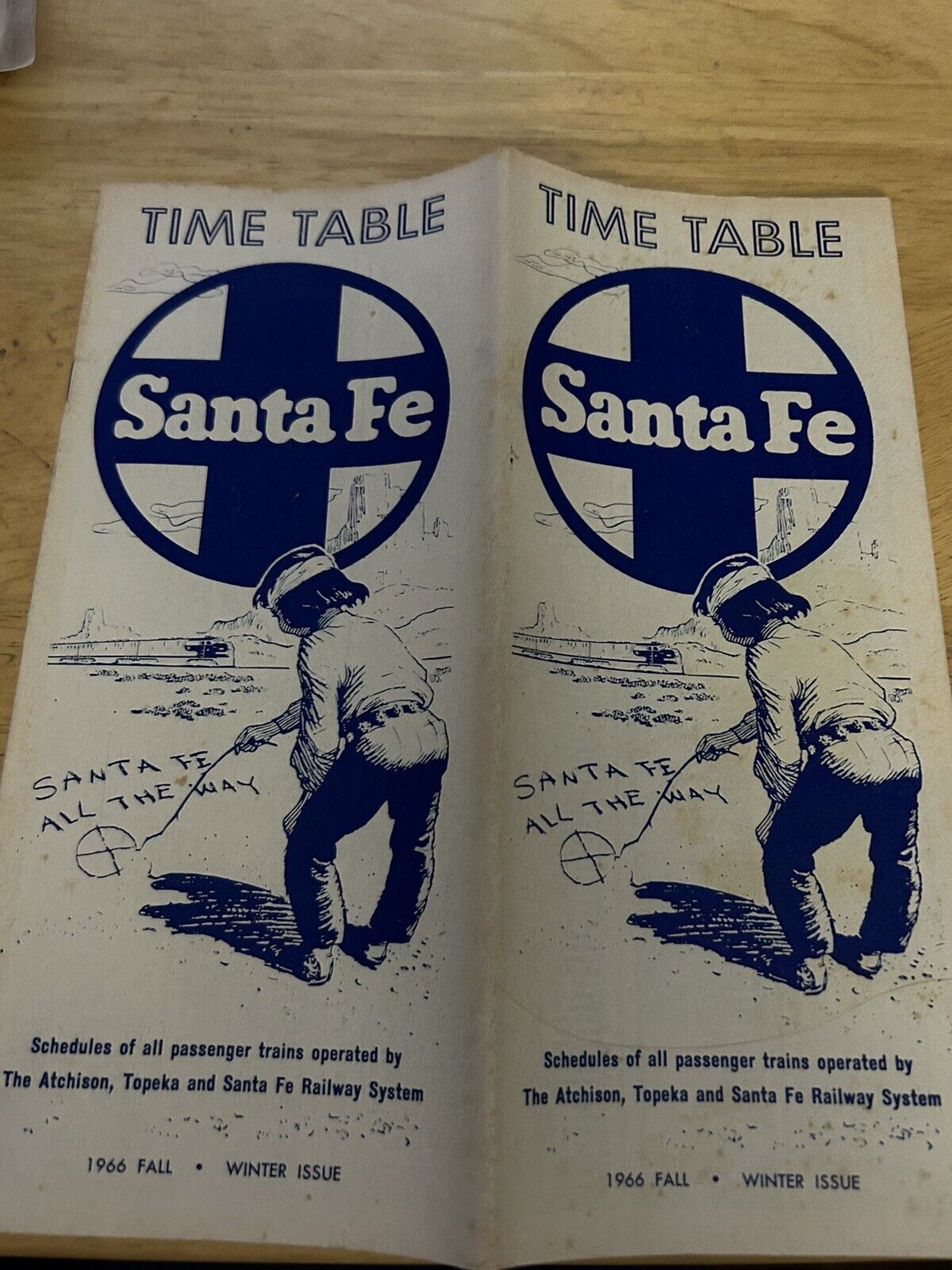 SANTA FE TIMETABLE 1966 FALL/WINTER