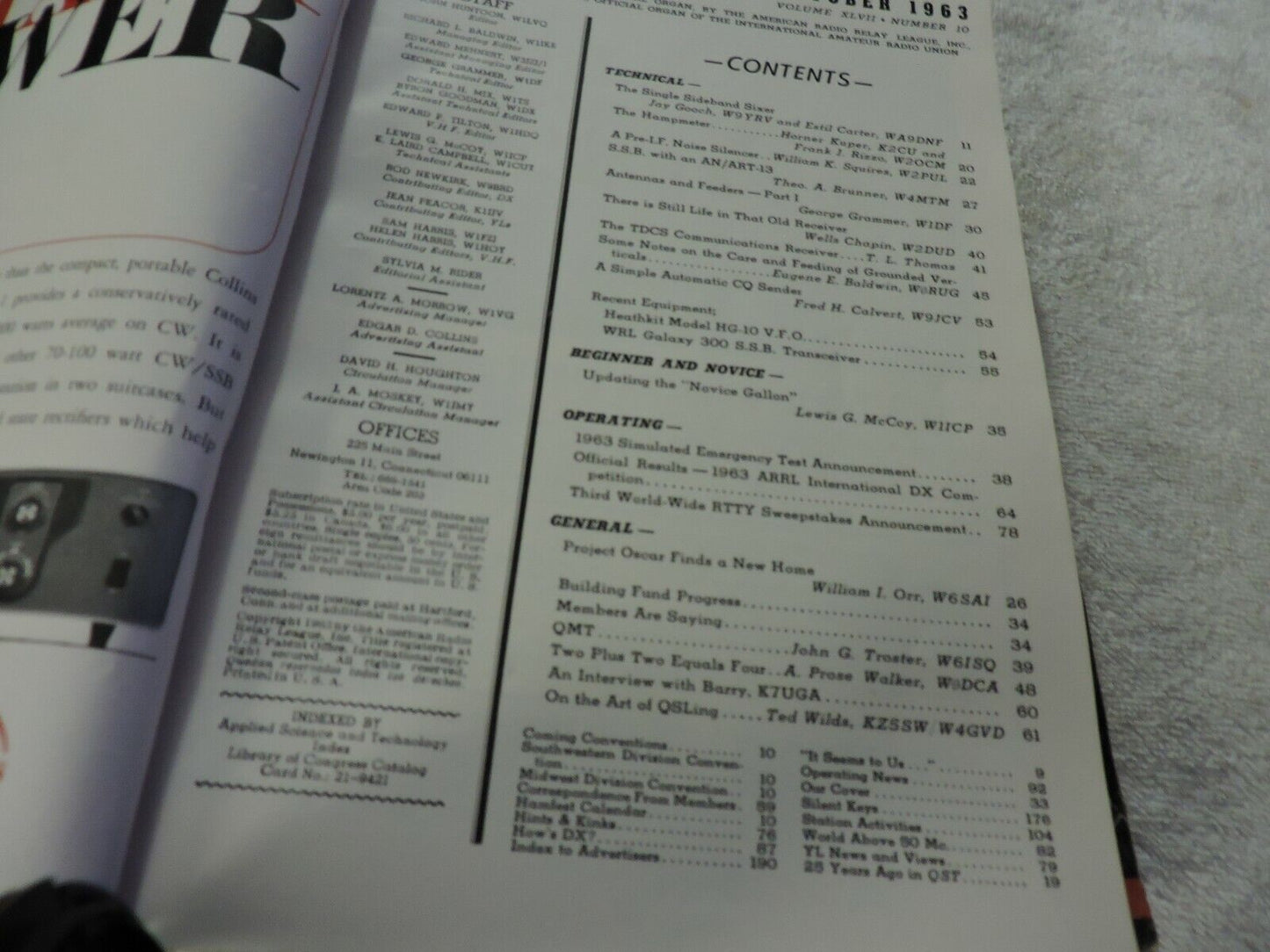 QST AMATEUR RADIO MAGAZINE OCTOBER  1963