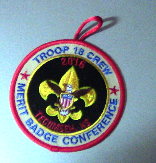 BSA: Pack/Troop 18 (Tecumseh,Ks.)  2016 Merit Badge Conference Button Patch