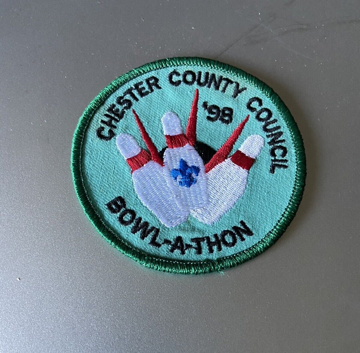 Official BSA Chester County Council Bowl-A-Thon 1998 Patch