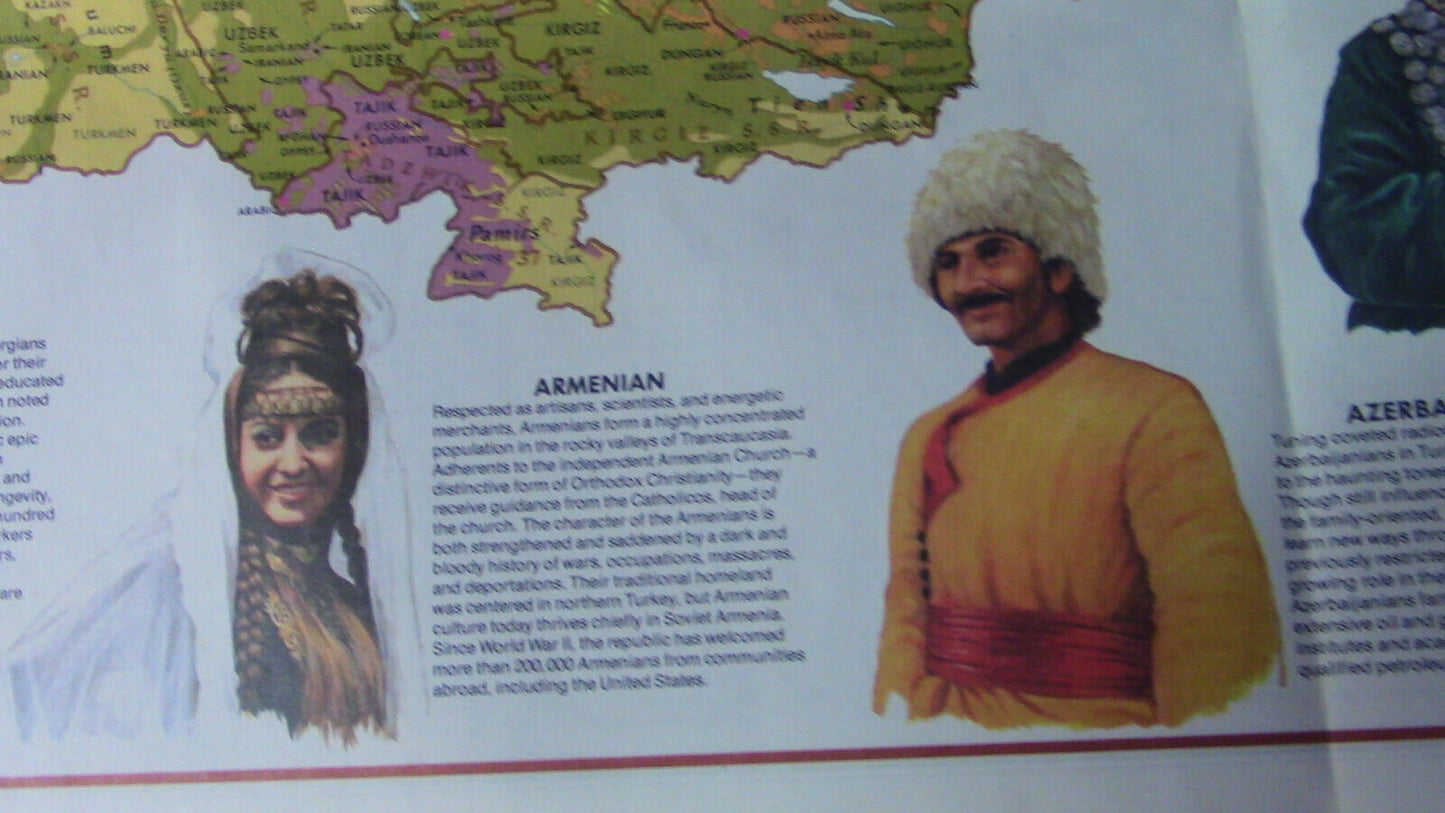 The National Geographic Magazine Map of The Soviet Union & it's Peoples