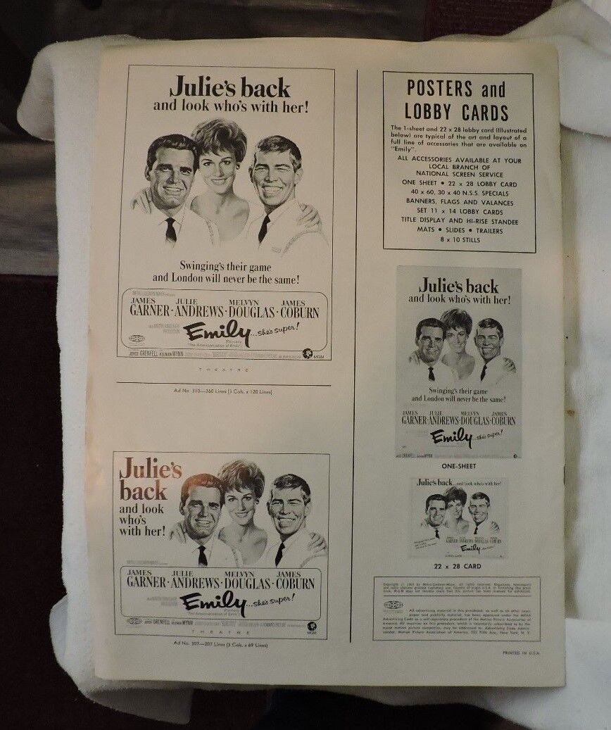 THE AMERICANIZATION OF EMILY Pressbook JULIE ANDREWS/JAMES GARNER/JAMES COBURN