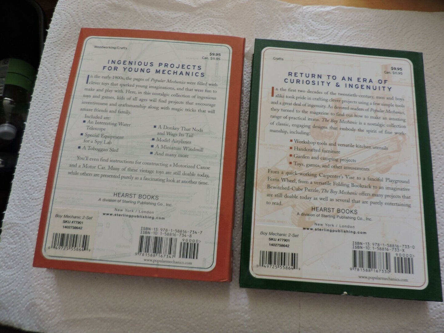 THE BOY MECHANIC 2 BOOK SET: 159 GAMES, TOYS, TRICKS, & OTHER AMUSEMENTS: 200CLA
