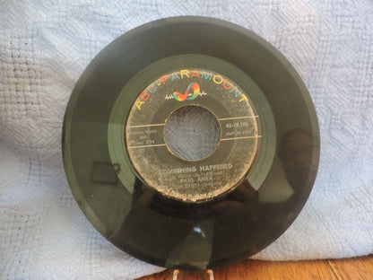 Paul Anka: My Home Town and Something Happened Vinyl Record 45 RPM