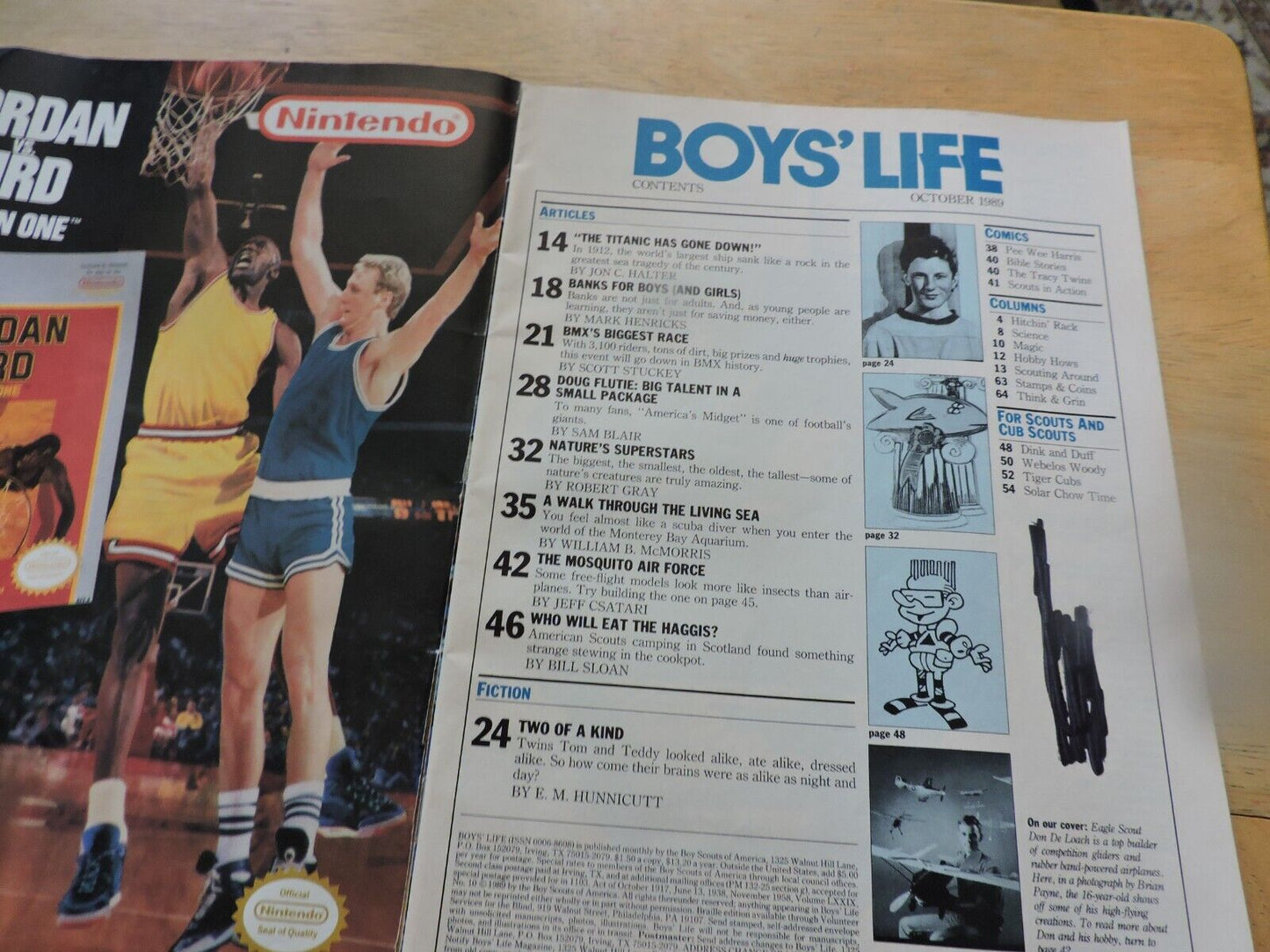 BOYS' LIFE MAGAZINE: OCTOBER 1989 BUILD A MODEL AIRPLANE FROM SCRATCH