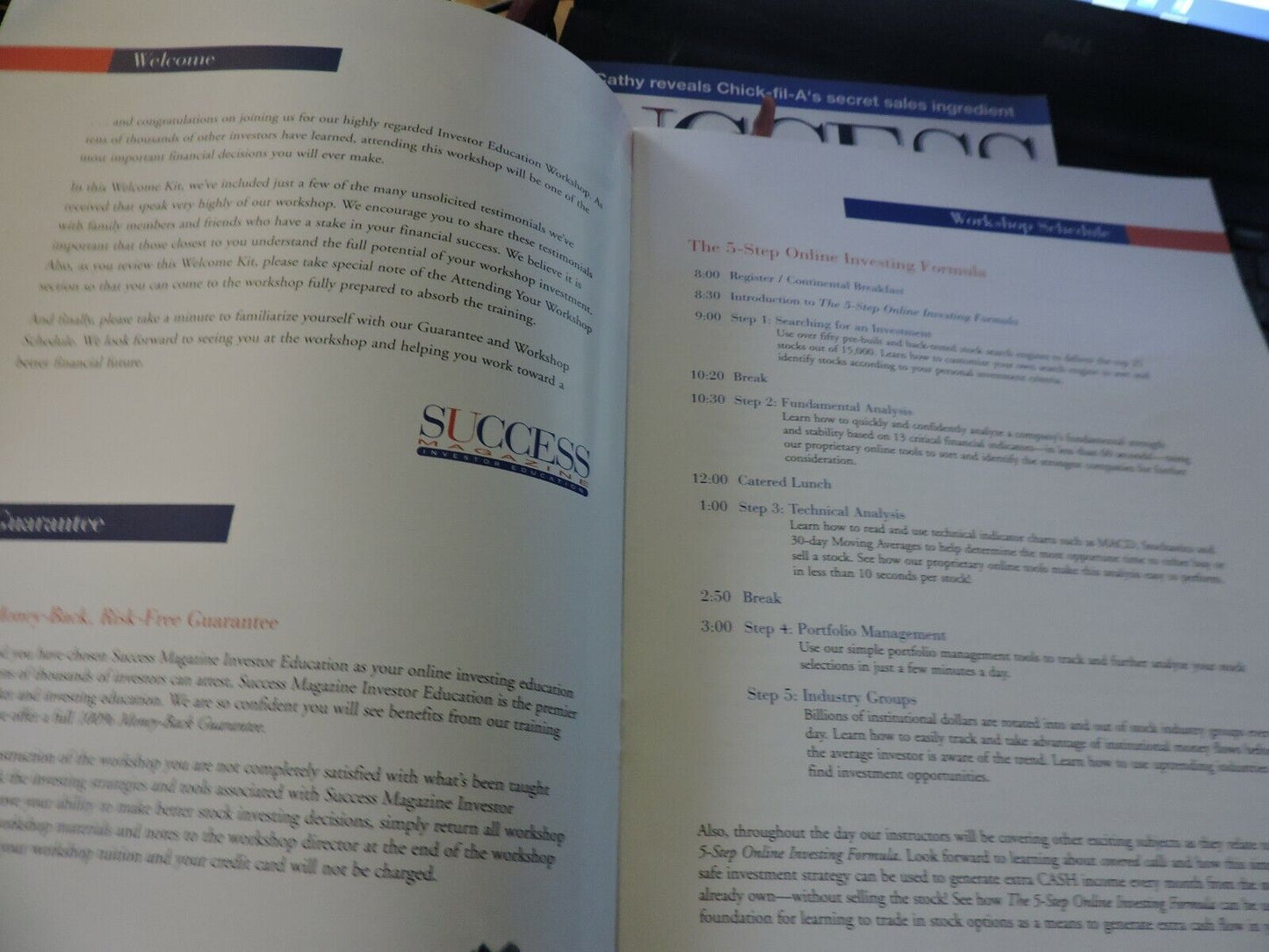 SUCCESS MAGAZINE INVESTOR EDUCATION; THE 5-STEP ONLINE INVESTING FORMULA BY INVE