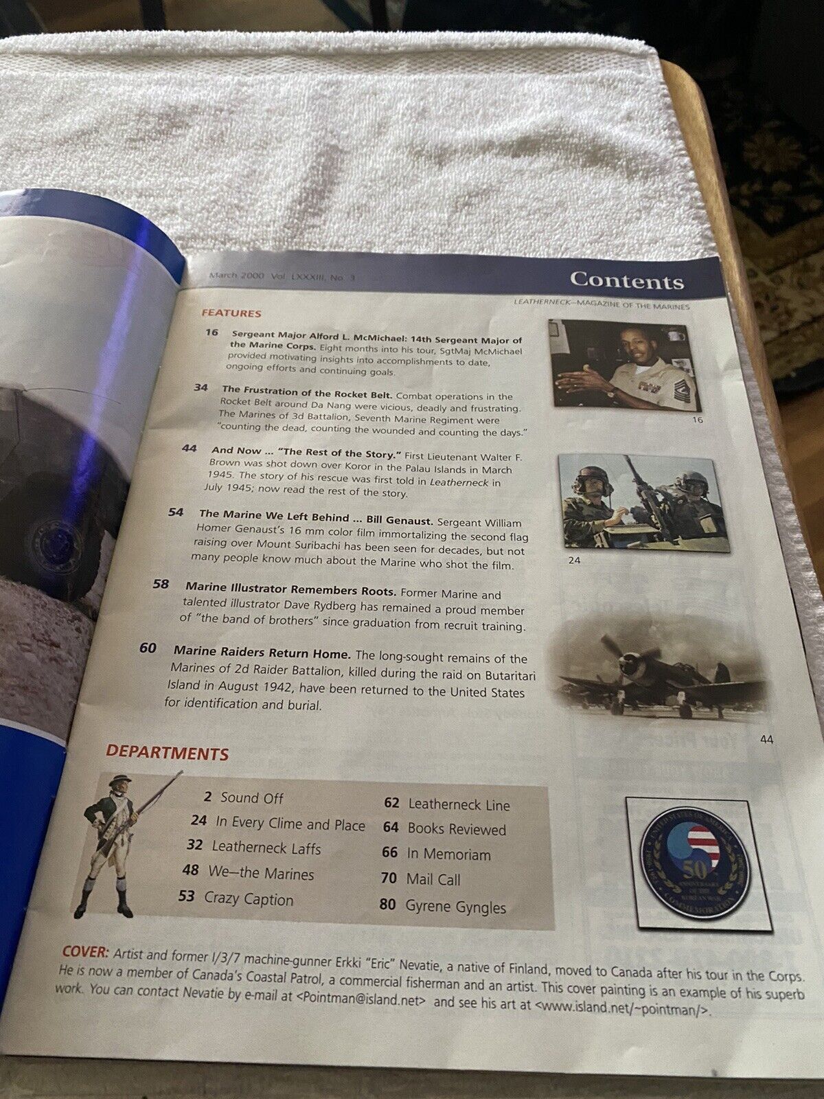 LEATHERNECK MAGAZINE OF THE MARINES--MARCH 2000 + BONUS ARTICLES FROM APRIL 2000