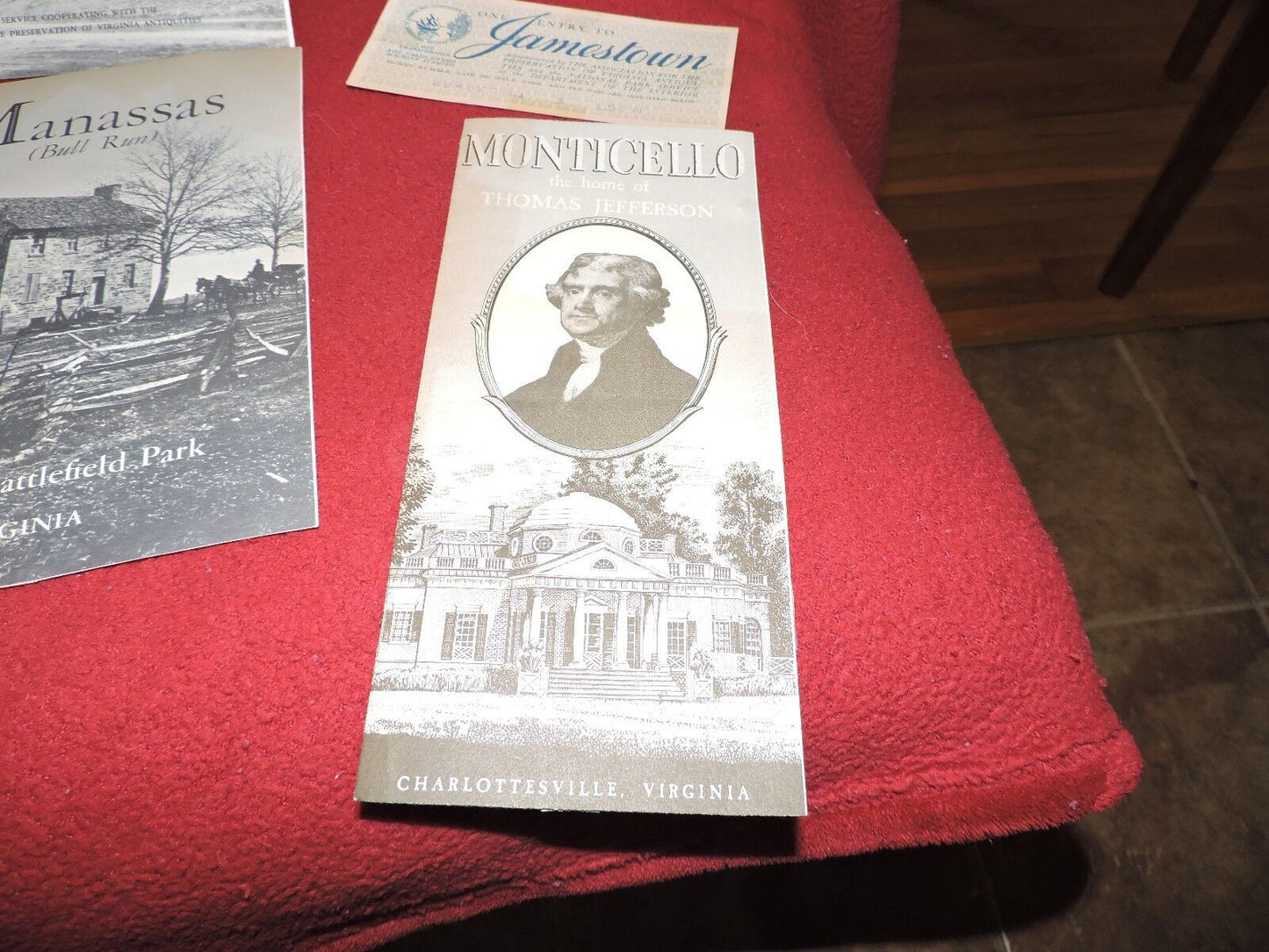 VINTAGE OLD TRAVEL  BROCHURES FROM VIRGINIA--LOT OF 5 PIECES