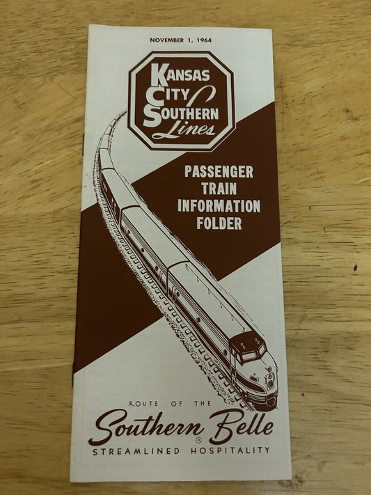 KANSAS CITY SOUTHERN LINES INFORMATION FOLDER NOVEMBER 1964
