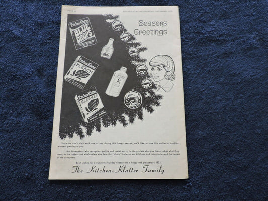 Kitchen-Klatter Magazine, Shenandoah, Iowa,  December 1970