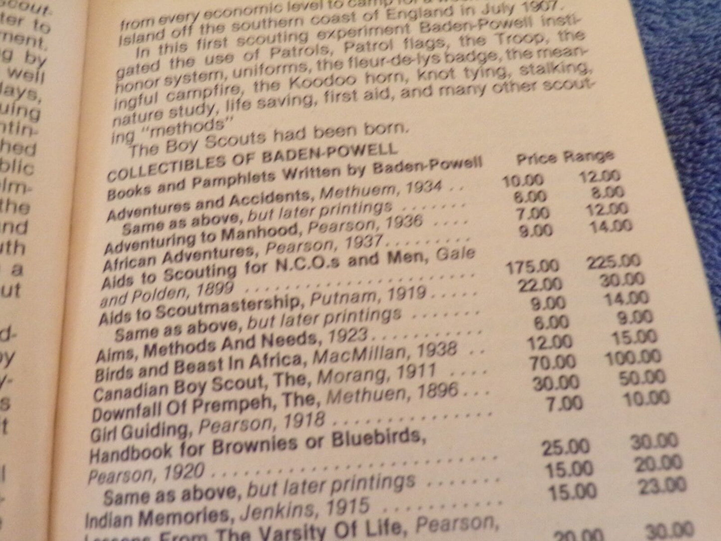 Official 1983 Price Guide to Scouting Collectibles