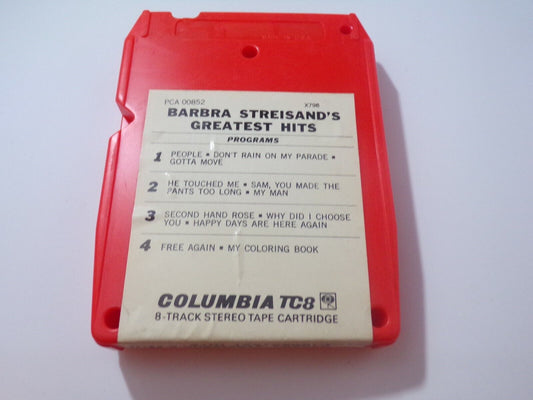 Barbra Steisand's Greatest Hits Vintage 8-Track Tape