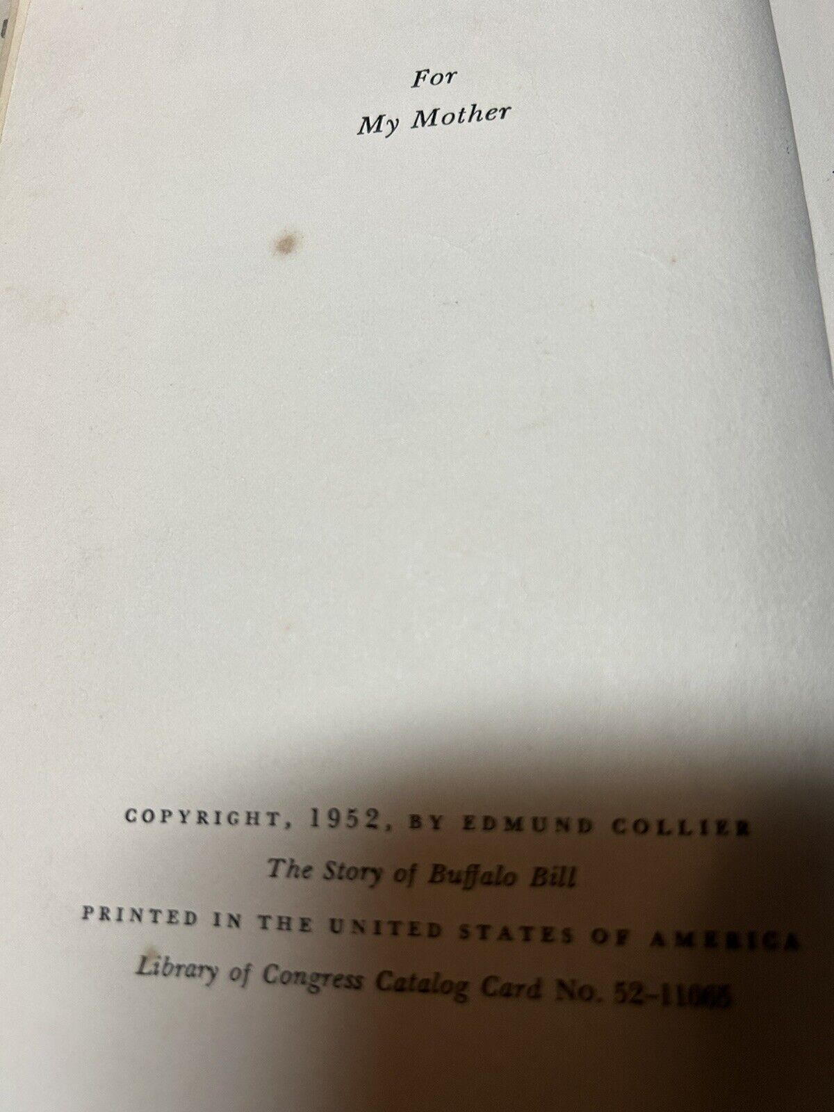 THE STORY OF BUFFALO BILL BY EDMUND COLLIER  1952