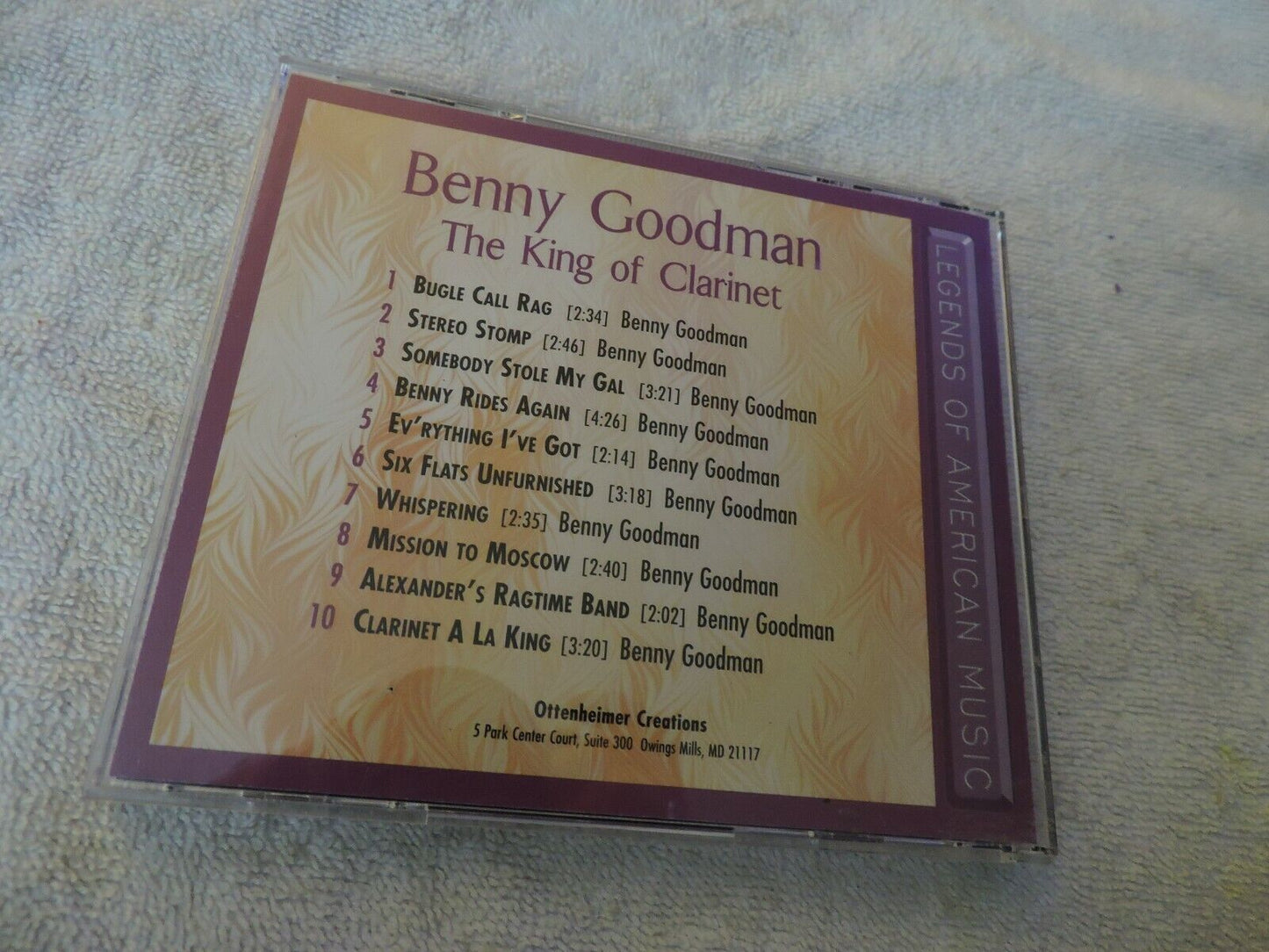 BENNY GOODMAN THE KING OF CLARINET 1999
