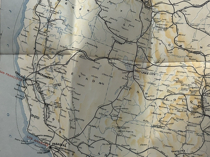 VINTAGE CANADIAN PACIFIC LINES MAP  WHERE TO GO IN CANADA  (NO DATE FOUND)