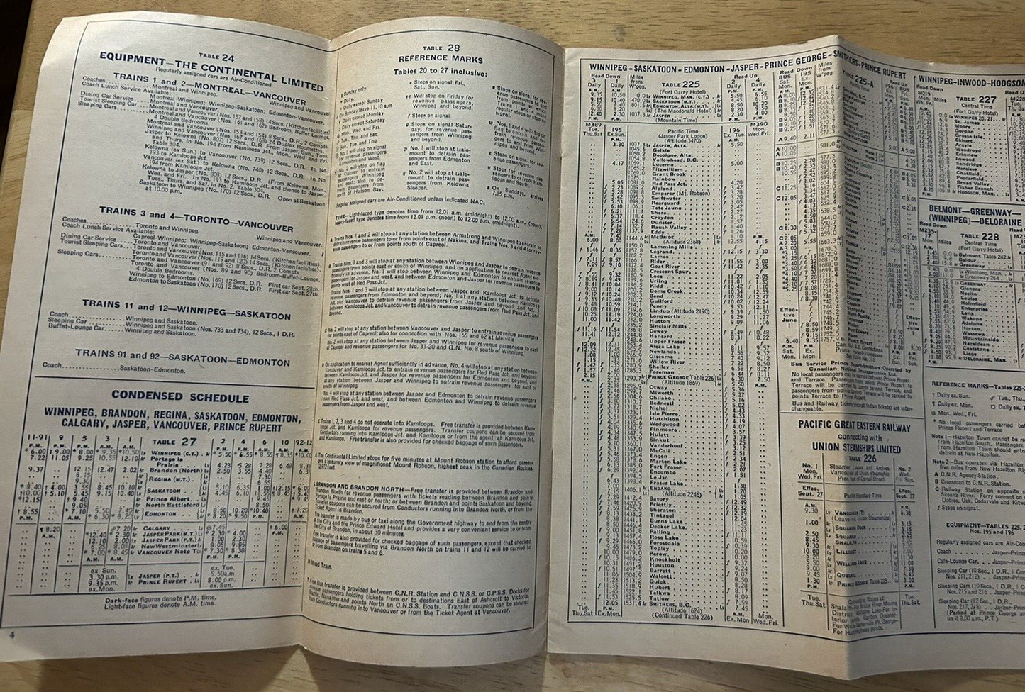 CANADIAN NATIONAL RAILWAYS TIMETABLES SEPTEMBER 27. 1953