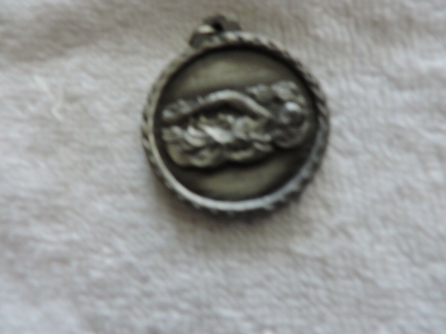 SWIMMING MEDAL SILVER COLORED 1.5 INCH ROUND