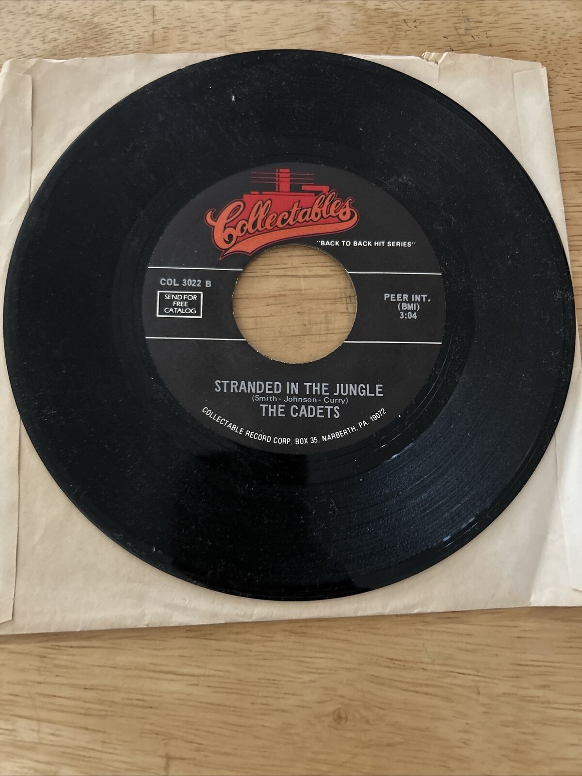 Stranded in the Jungle by the Cadets/Eddie My Love by the Teen Queens  45 EP