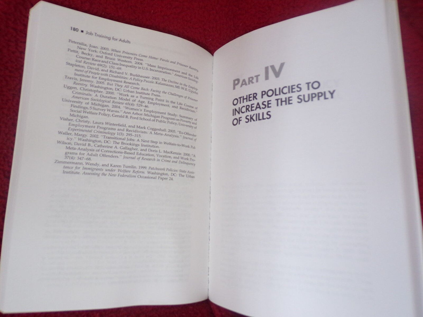 Urban Inst. Press: Reshaping the American Workforce in a Changing Economy Book