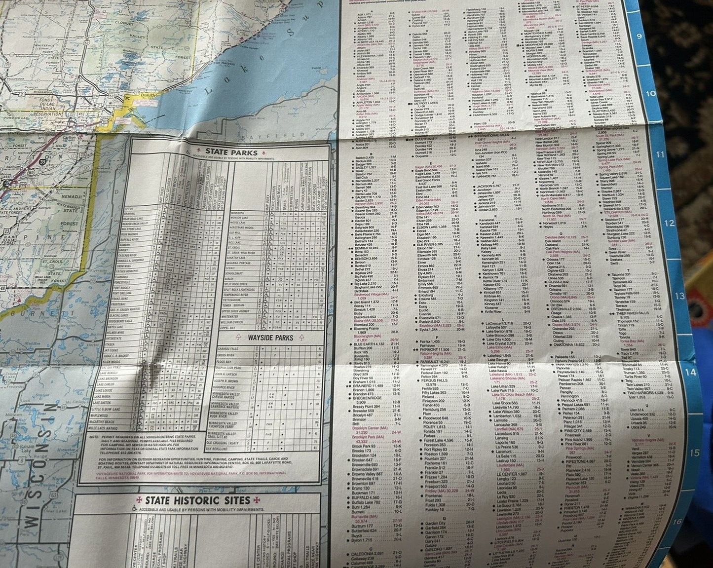 1987 Minnesota Official State Highway Travel Road Map
