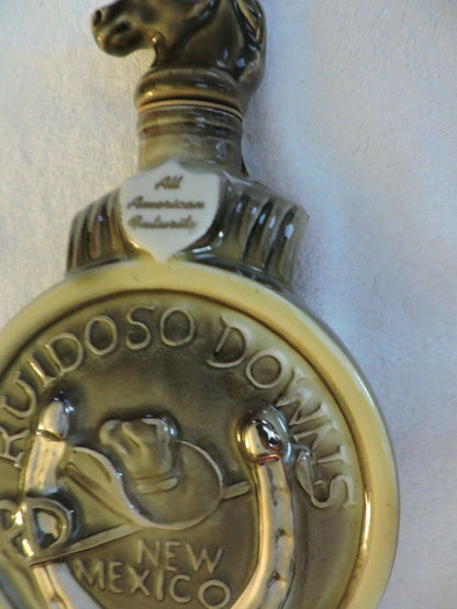 HORSES HEAD DECANTER: RUIDOSO DOWNS NEW MEXICO-- EMPTY---ALL AMERICAN FUTURITY