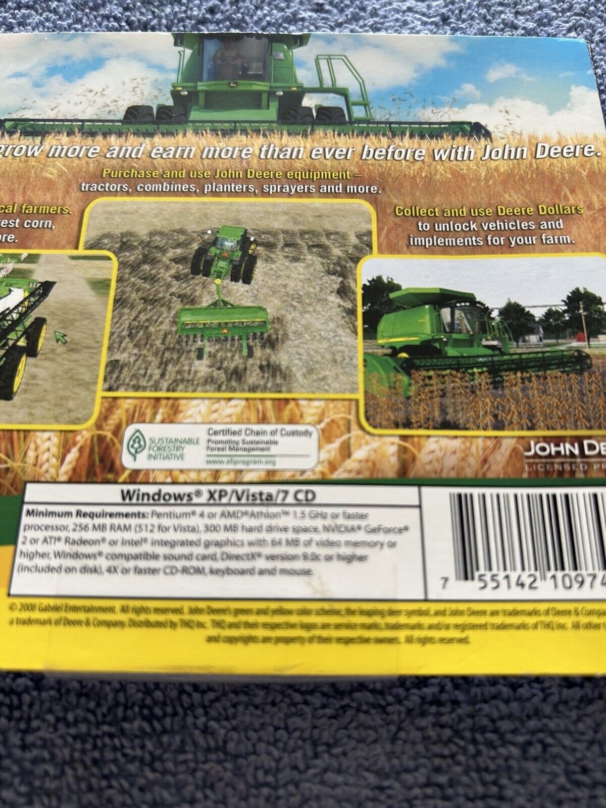 DRIVE GREE: FARM THE HEARTLAND WITH GENUINE JOHN DEERE! PC CD-ROM 2008
