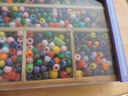 BOX OF CRAFT BEADS