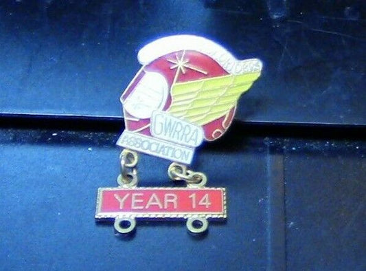 Gold Wing Road Riders Association Lapel Pin with year 14 add on