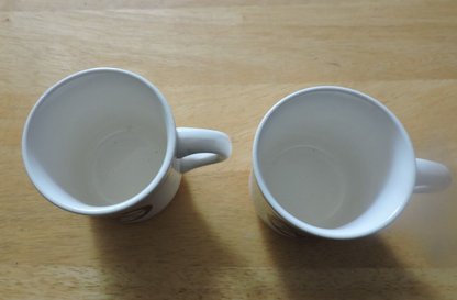 SET OF 2 MUGS: WAGON WHEEL DISTRICT, BOY SCOUTS OF AMERICA, MID AMERICA COUNCIL