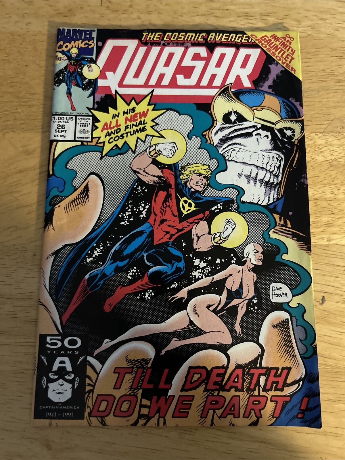 Quasar In His New and Final Costume Marvel Comic, Issue # 26